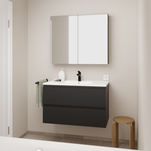 Linie Lado Badmöbel Set mit Vano Waschtisch und Spiegelschrank