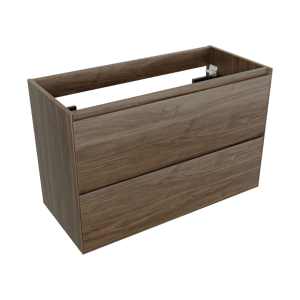 Balmani Mitra Compact hängendes möbelstück Waschtischunterschränke 100 x 46 cm amerikanischer nussbaum 2 Schubladen