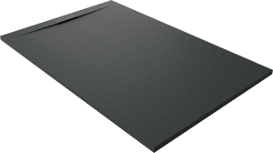 Balmani Andes Evolution duschwanne 140 x 90 cm Marmorkomposit Schwarz Matt