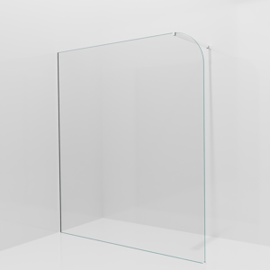 Balmani Modular Walk-In Dusche: 180 x 200 cm, Klarglas abgerundet, Profil Chrom glänzend