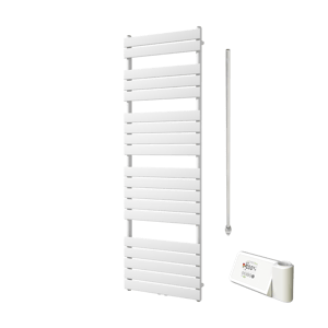 Vipera Vulcan sèche-serviettes Simple 60 x 180 cm chauffage électrique blanc mat raccordement latéral et central possible 1.000W, résistance incluse