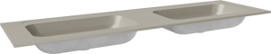 Balmani Tablo Strada Doppelwaschtisch matt seidengrau Top Solid Seidengrau Matt 180 x 55 cm