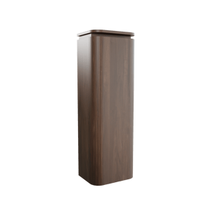 Balmani Moon Badhochschrank: Hängend, rechts, Amerikanischer Nussbaum, 44 x 32 x 130 cm