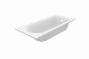 Luca Varess Rosala 1-Personen-Einbaubadewanne: 170 x 70 cm, Acryl, Weiß mat