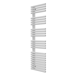 Vipera Avila enkele handdoekradiator 50 x 187 cm centrale verwarming mat wit middenaansluiting 1204W