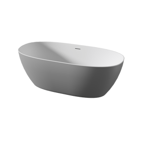Luca Varess Marcia Freistehende Badewanne: 170 x 80 cm, Acryl, Matt Stein Grau