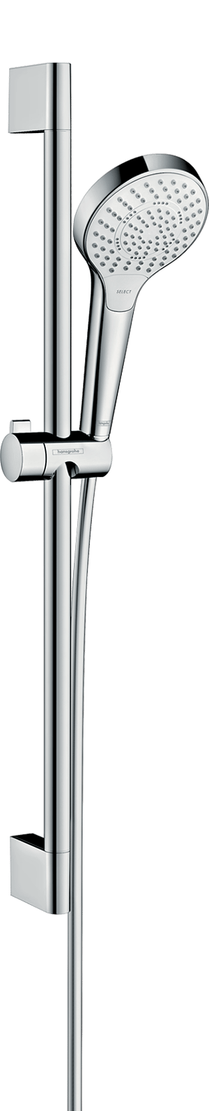 Hansgrohe Croma Select S barre de douche avec douchette 11cm 3 fonctions de jet chrome brillant