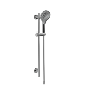 Blaufoss Onos barre de douche 70 cm avec douchette 13 cm 3 fonctions chrome brillant