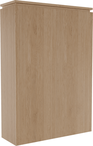 Balmani Eclips Ribs zwevende kolomkast natuur eiken 90 x 32 x 130 cm vert. sym. groef