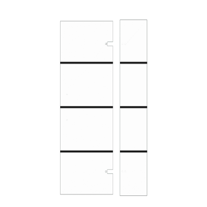 Balmani Senses Design glaspaneel voor draaideur