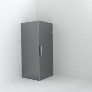 Balmani Modular douche à l'italienne avec porte: 90 x 200 cm avec porte 90 cm, Miroir Reflex avec coating, Profil Chrome brillant