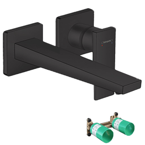 Hansgrohe Metropol Unterputz-Waschbecken Armatur: Schwarz Matt, Einbauelement inklusive