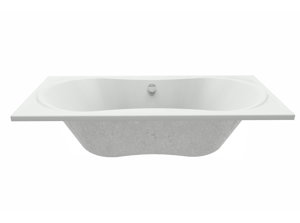 Luca Varess Trasime 2 Personen Einbaubadewanne 180 x 80 cm, Acryl Weiß mat