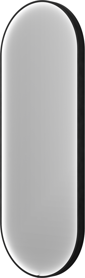 Balmani Secret Black miroir ovale noir lumineux et anti-buée 45 x 120 cm