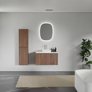 Balmani Sfera badkamermeubel met Stretto wastafelblad voor waskom(men)