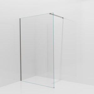 Balmani Modular inloopdouche: 130 x 200 cm, Helder glas, Brushed Inox profielen
