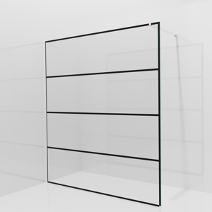 Balmani Modular inloopdouche: 180 x 200 cm, Lined, Glanzend chroom profielen