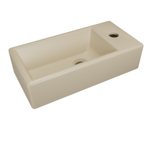 Luca Varess Cubic Handwaschbecken, Pergamon matt, Rechts, 40,5 x 20 cm