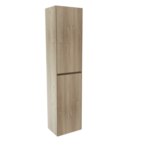 Storke Edge Badhochschrank: Hängend, Eiche rustikal, 40 x 30 x 170 cm