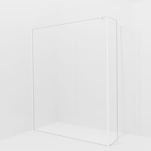 Balmani Modular inloopdouche met vaste zijwand: 170 x 200 cm, Helder glas, Mat witte profielen