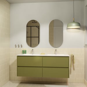 Storke Seda Badmöbel Set mit Diva Waschtisch und Badspiegel