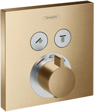 Hansgrohe Showerselect S Thermostat-Duscharmatur: Unterputz, für 2 Verbraucher, Brushed Bronze