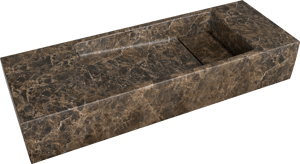 Balmani Mood handenwasser 55 x 20 cm Dark Emperador Marmer