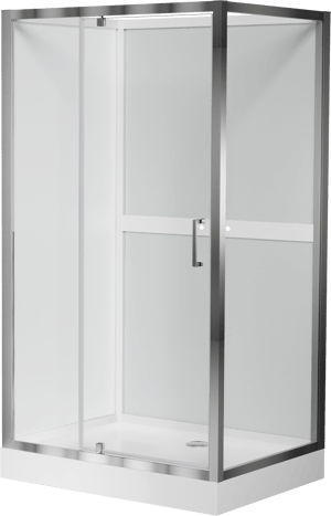 Luca Varess Talan cabine de douche avec portes pivotantes 90 x 120 cm verre transparent profil chrome mat