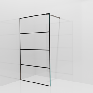 Balmani Modular inloopdouche: 120 x 200 cm, Lined, Brushed GunMetal profielen