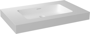 Storke Mata High enkele wastafel matte Solid Surface 85 x 52 cm