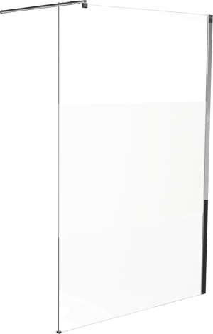 Linie Walk-In douche à l'italienne 120 x 200 cm verre transparent avec bande matte profil chrome brillant