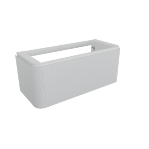 Balmani Moon meuble sous-vasque suspendu 130 x 55 cm blanc mat 2 tiroirs Nervure sym. vert.