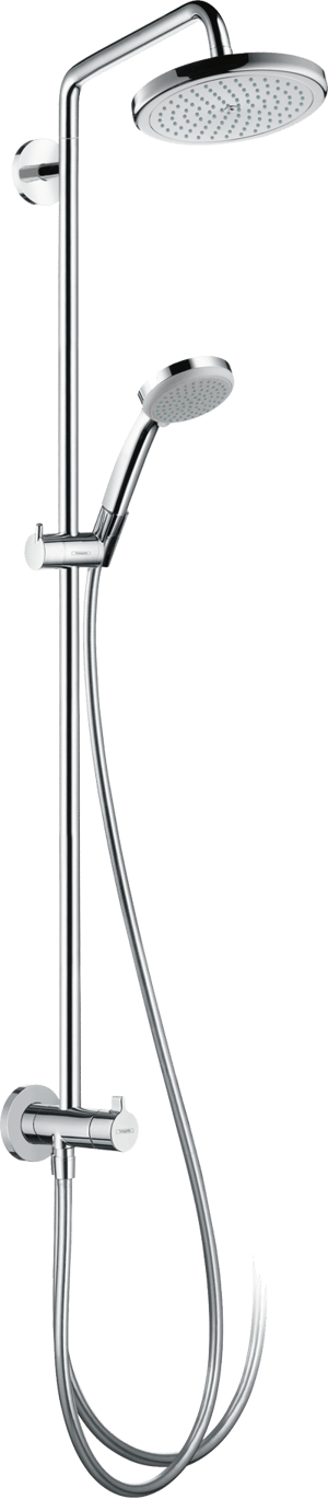 Hansgrohe Croma 220 Reno Duschsystem: Chrom glänzend (Ohne Duscharmatur)