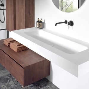 Blaufoss Round wastafelkraan, inclusief inbouwelement