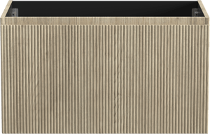 Storke Ribs meuble sous-vasque suspendu 85 x 52 cm chêne brut 2 tiroirs