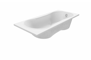 Luca Varess Trasime baignoire encastrable mono 180 x 80 cm acrylique blanc mat