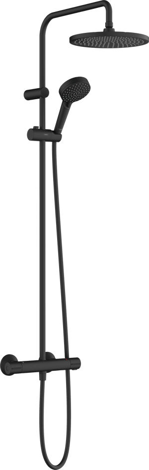 Hansgrohe Vernis Blend colonne de douche de pluie robinet thermostatique Noir Mat
