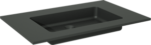Storke Scuro enkele wastafel mat kwarts 85 x 52 cm