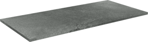Linie Lado Einzel- oder Doppelwaschtischplatte, Melamin schiefergrau, 100 x 46 cm