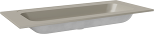 Balmani Tablo Strada Einzelwaschtisch für 2 Armaturenlöcher matt seidengrau Top Solid Seidengrau Matt 120 x 55 cm
