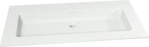 Storke Mata plan simple pour 2 trous de robinet mat solid surface 105 x 52 cm