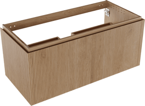 Balmani Eclips zwevende wastafelonderkast 120 x 55 cm natuur eiken 2 lades vert. sym. Groef