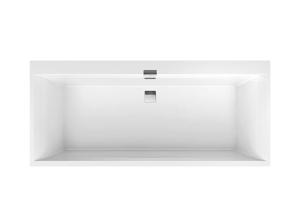 Villeroy & Boch Squaro Edge 12 2-Personen-Einbaubadewanne: 170 x 75 cm, Quaryl, Weiß Glänzend