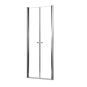 Luca Varess Kuresa Dusche Pendeltür, 80 x 200 cm, Klarglas, Chrom Profil, glänzend