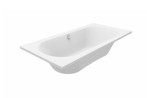 Luca Varess Rosala tweepersoons inbouwbad 180 x 90 cm acryl mat wit