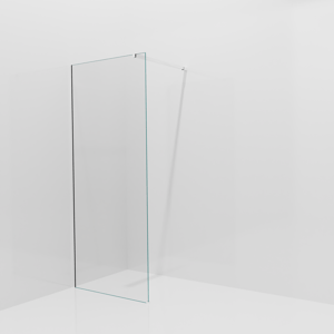 Balmani Modular inloopdouche: 90 x 200 cm, Helder glas met coating, Glanzend chroom profielen