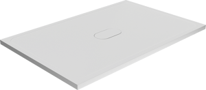 Balmani Artic douchebak 140 x 90 cm top solid mat wit