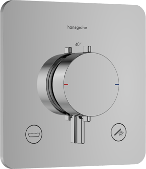 Hansgrohe Ecostat Comfort Q Robinet de baignoire encastré 2 fonctions chrome brillant EN1717