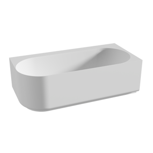 Balmani Scala 2-Personen-Eckbadewanne: rechts, 175 x 80 cm, Solid Surface, Weiß matt