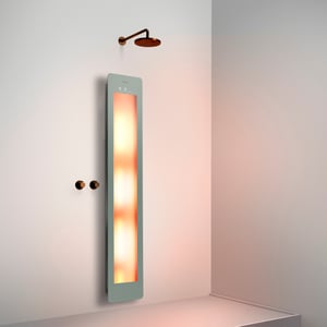 Sunshower One L en saillie en organic grey avec lumière infrarouge